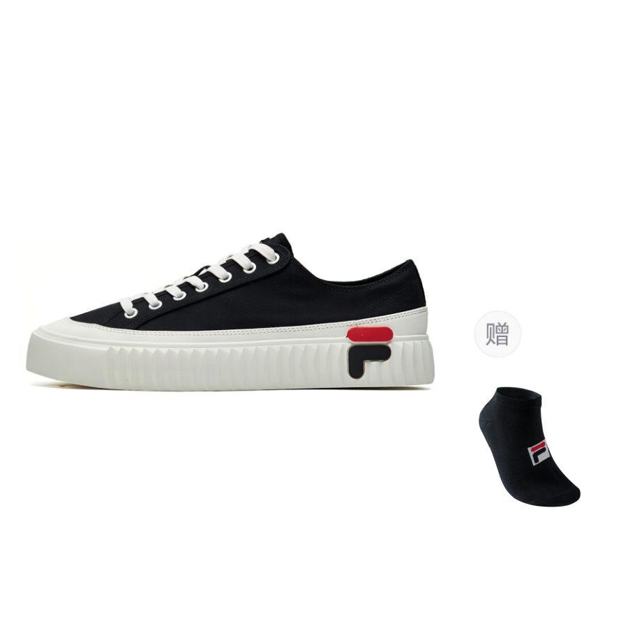 FILA Gear Slip Resistant Cushioning Abrasion Resistant Lightweight Low top Skateboard Shoes Men's Black F12M124342FBK