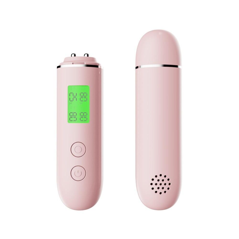 LCD Digital Moisture Tester Rechargeable Fluorescent Agent Detector Skin Age Test розовый