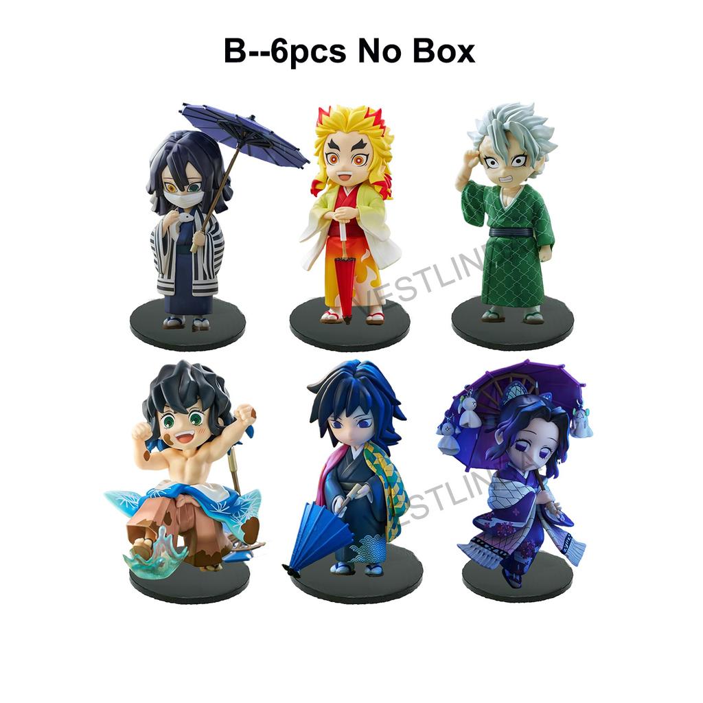 1/12PCS Ghost Slayer Blade Plum Rain Series Blind Box PVC Cute Humanoid Doll Anime Peripheral Collection Model Blind Box Gifts