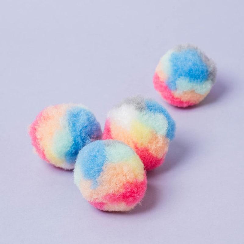 [Haustier] 4 Regenbogenball-Katzenspielzeuge