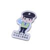 Cartoon Police Uncle Refrigerator Magnet - Custom Traffic Safety Gift