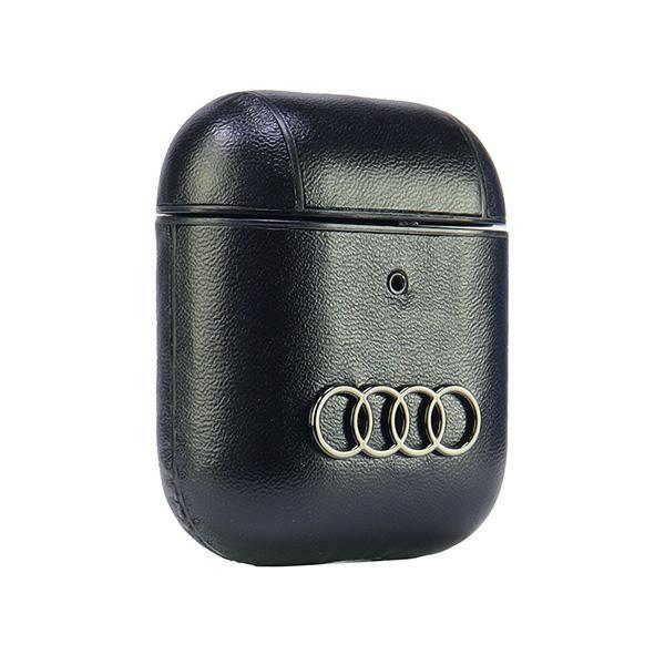 Audi Leather Big Logo Airpods 1/2 Cover  Czarny/Black Au-Ap-Gt/D3-Bk