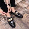 Luxury Brand Men's Shiny Leather Shoes Soft Soles Comfortable Loafers Versatile Commuting Shoes Men's Business Casual Shoes