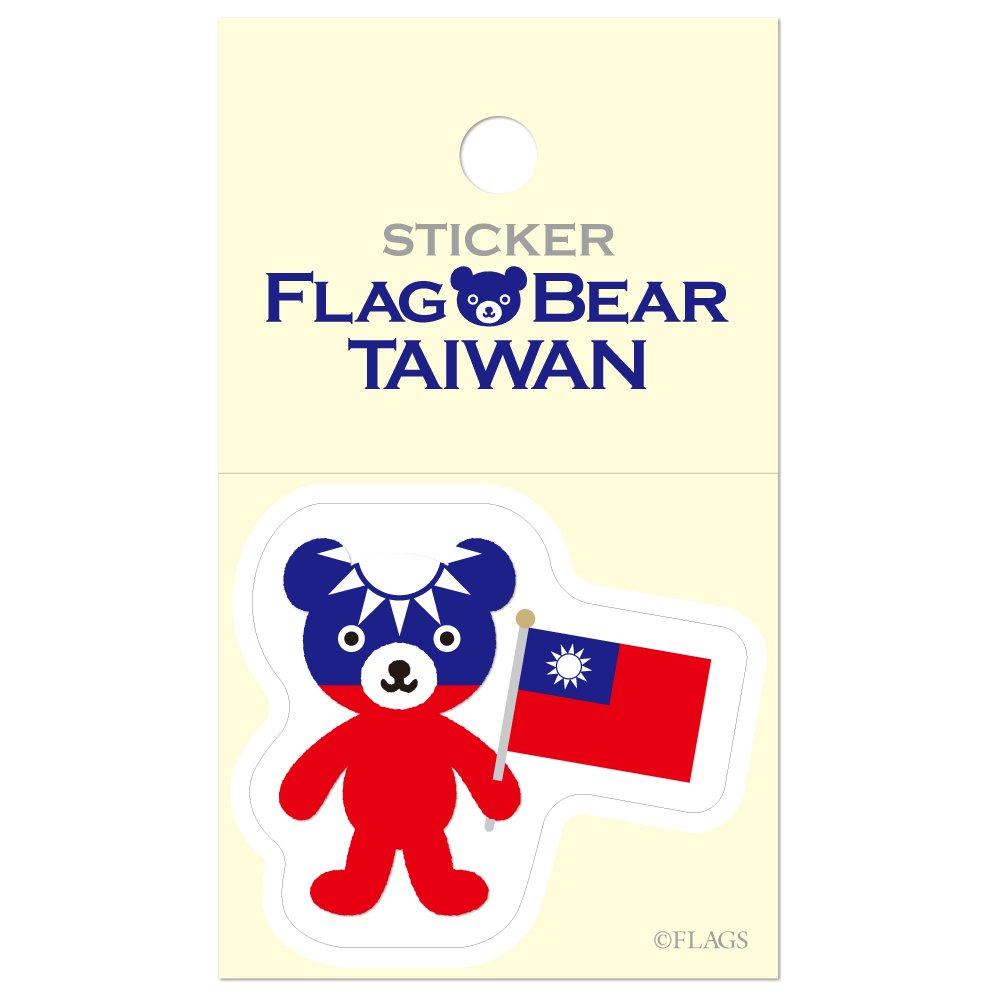 Moon Graphics Sticker National Flag Bear Taiwan S FBS08 S белый