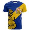 Barbados Ethnic Flag Map Print T Shirt Barbados Coat Of Arms Graphic Tee Shirt Fashion Streetwear Short Sleeves Mens Clothing