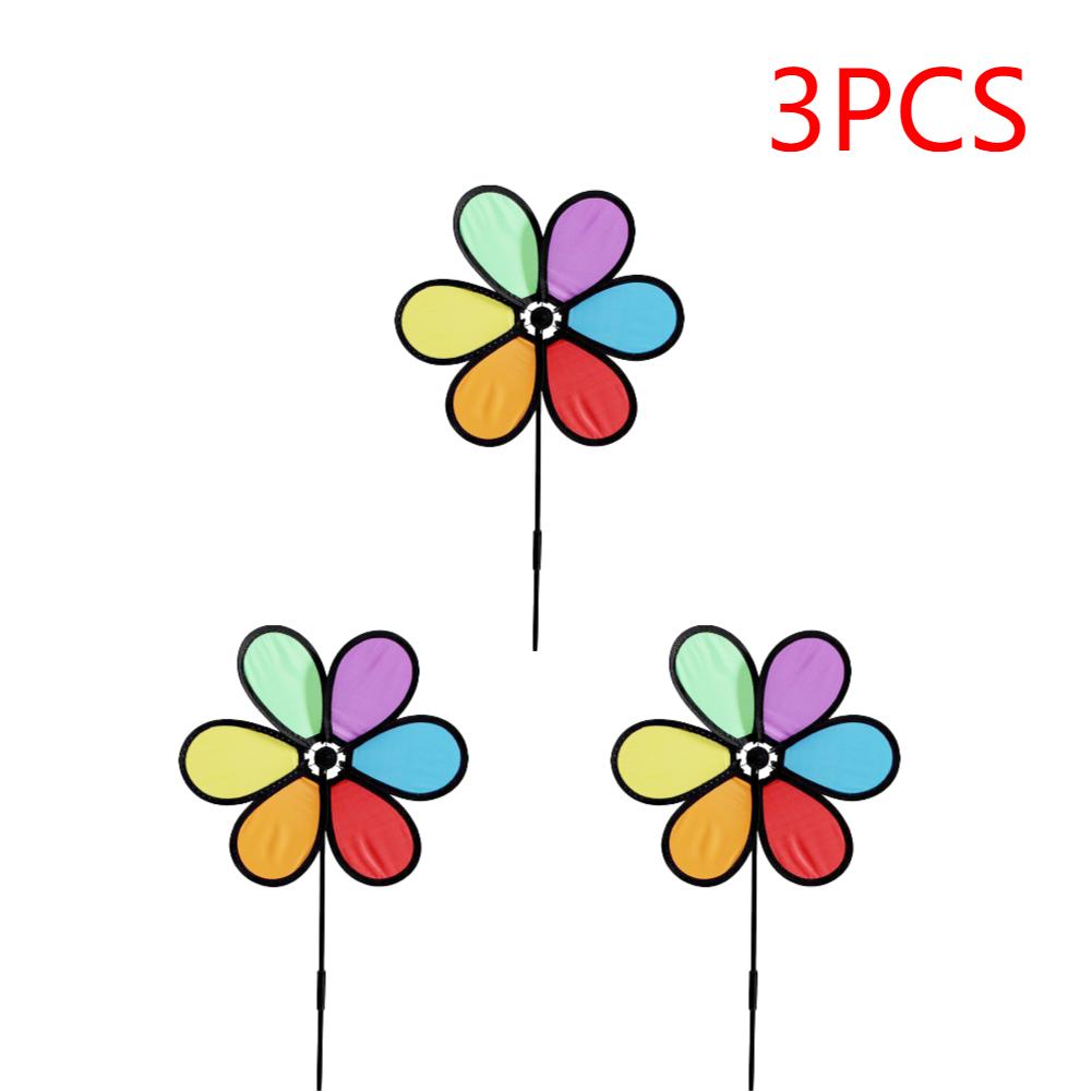 1-3PCS Garden Wind Spinner Portable Decoration Windmill Spinners Cloth Flower Spinners Outdoor Kids Toy for Garden Lawn Yard