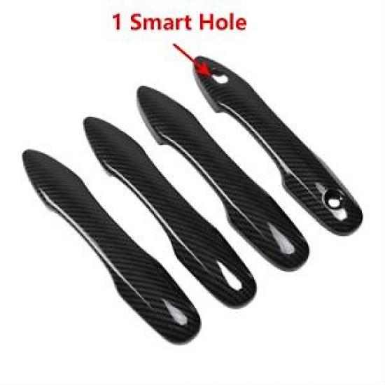 Carbon Fiber/Chrome Car Door Handle Cover Trim For Toyota Corolla Cross Camry