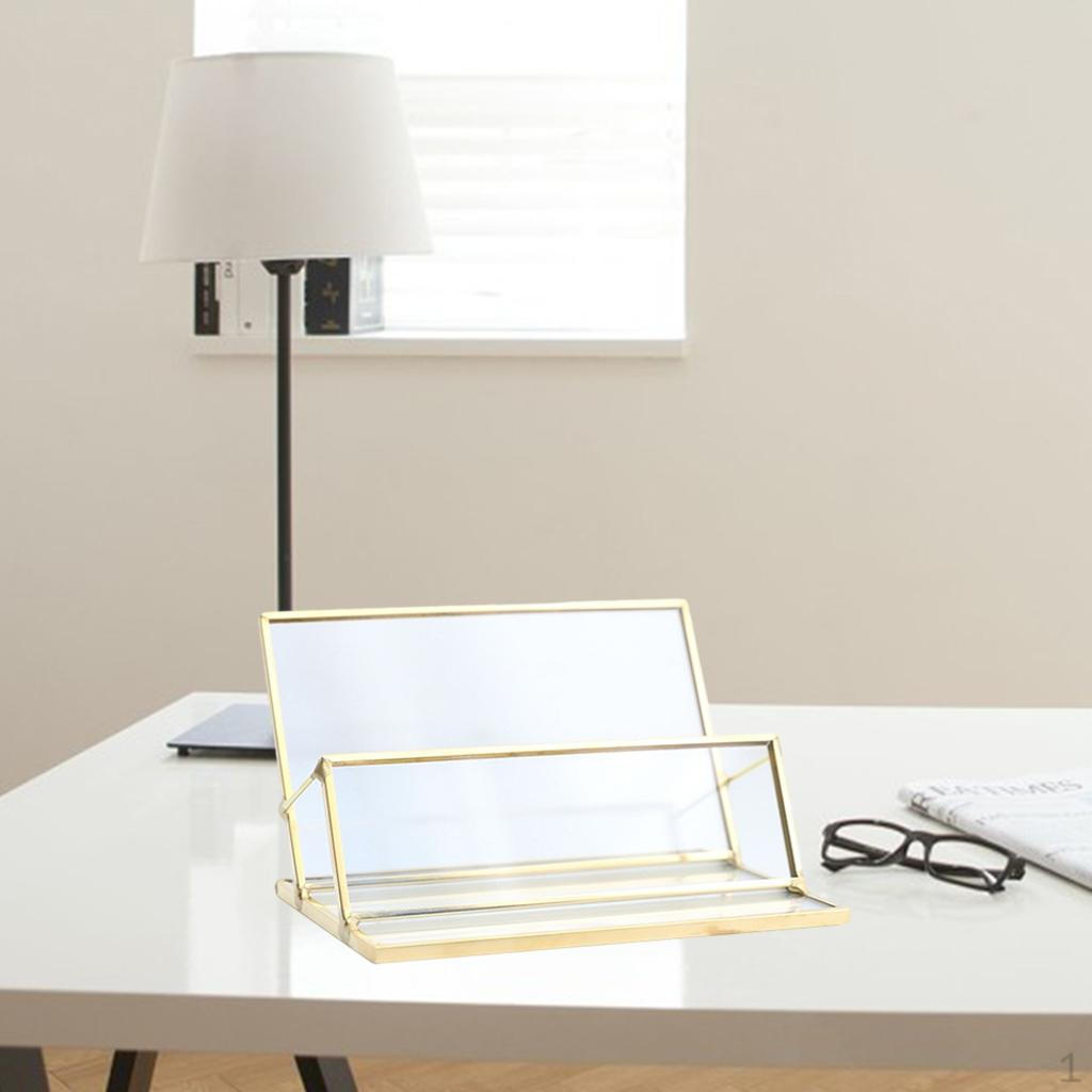 Business Card Holder Office Desktop Countertop Organizer Case Gold 11x7x65cm 1350₽