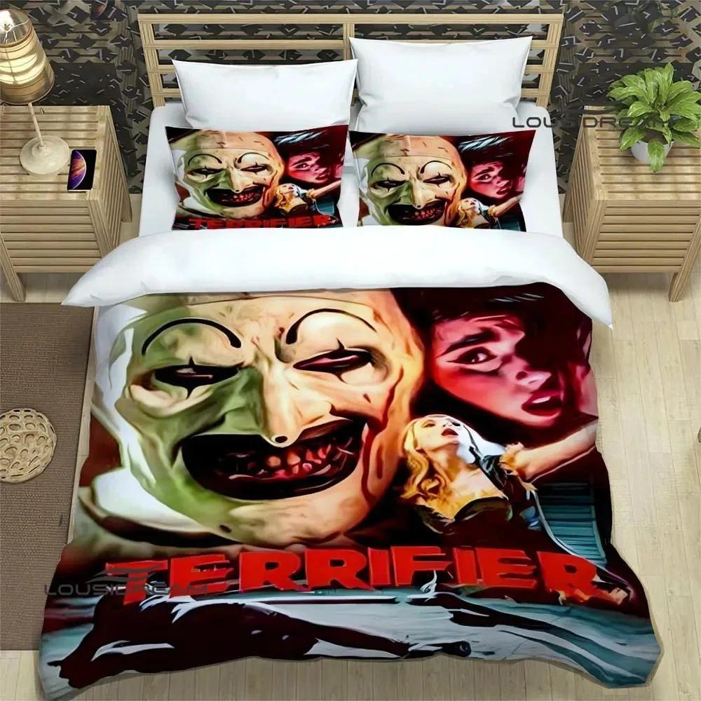 Terrifier Horror Printed Bedding Sets Exquisite Bed Supplies Set Duvet Cover Bed Comforter Set Bedding Set Luxury Birthday Gift
