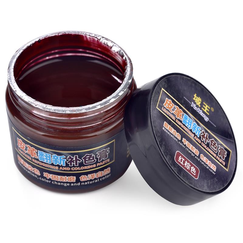 50g Pasta de Reparo de Couro Reparo de Banco de Carro Arranhões Rachaduras Renovação de Couro Creme Complementar Para Sapatos Bolsas Manutenção de Sofá