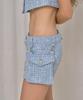 Chelikwili Tweed Hipster Shorts - Blue