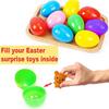 50PCS Fillable Easter Eggs Color Plastic Eggshell Home Party Easter Decor Candy Gift Packing Box Kids Hunt Game Prop Supplies