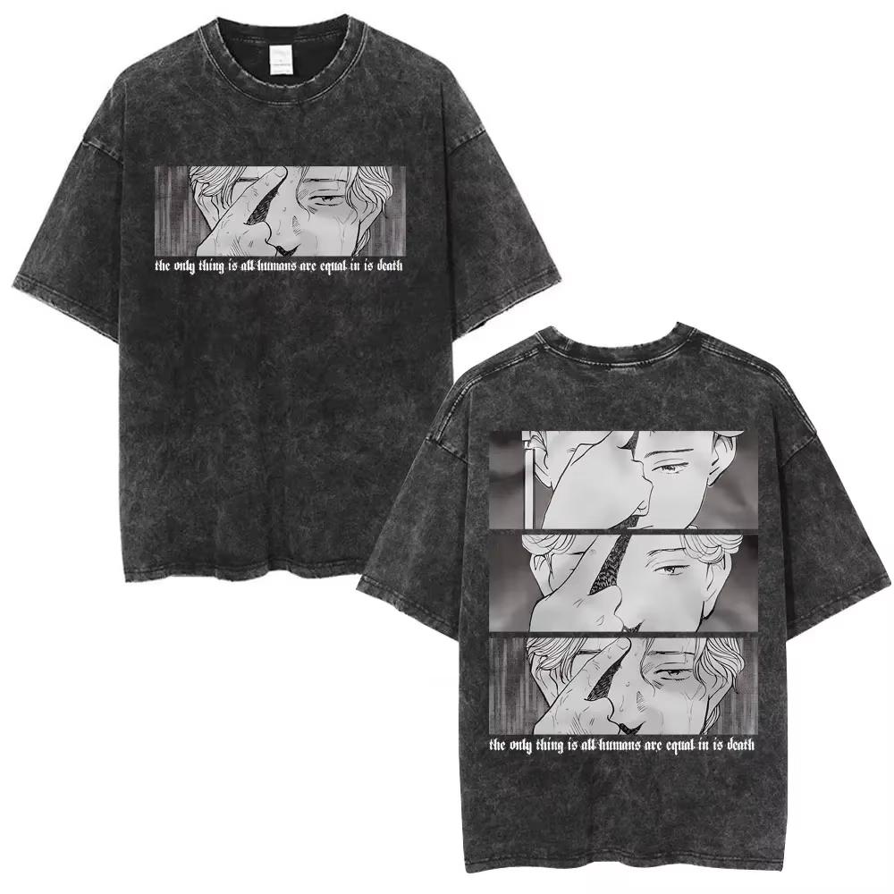 Vinland Saga Tshirt Vintage Washed Y2k Aesthetic Unisex Oversized Short Sleeve Cotton Viking Seinen Retro Streetwear Hot Sale
