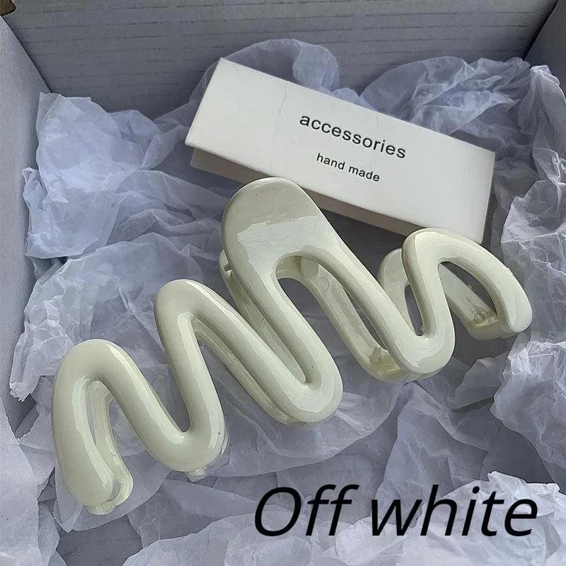 Colorful Jelly Wave Hair Claw Hairpin Girls Fashion Temperament Women's Korean Sweet Simple Irregular Elegant Headwear Gifts