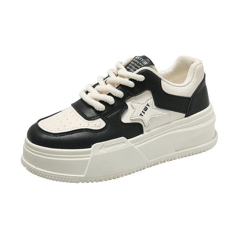 Women's Thick-Soled Sneakers  Summer New Platform Platform Height Increasing Shoes Female Student Casual XINGX White Shoes for Women
