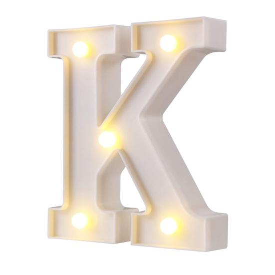 LED Letter Light Switch Design Waterproof Plastic Alphabet Letter Night Light Lamp for Party Club Bar