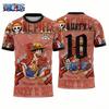 2026One Piece Special Edition Football Jersey T-Shirt Luffy Gear 5 Anime Men's/Women's  Sportwear Breathable Summer Oversize Tee