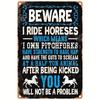 Vintage Western Cowboy Horse Metal Sign Retro Bar Cafe Wall Decor