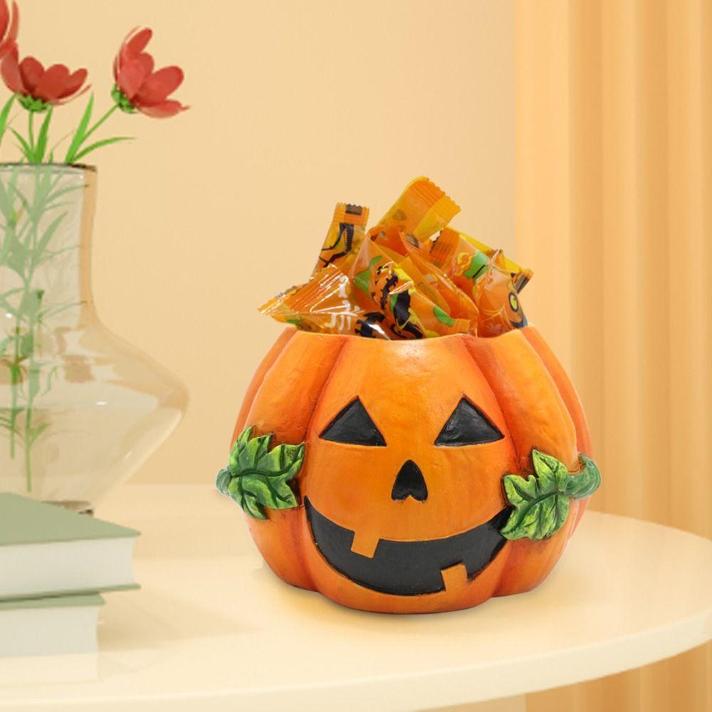 Resin Crafts Succulent Planter Pot Cartoon Pumpkin Plants Container  Office Decoration