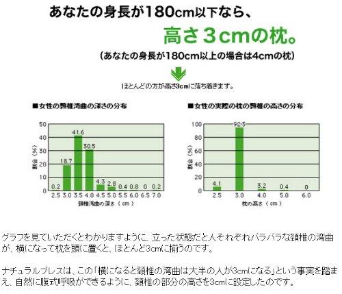 Pillow designed by a pillow doctor Natural Breath Regular type Regular type for those under 180cm tall