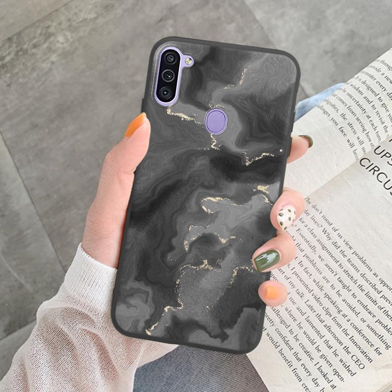 Marble Pattern Phone Case For Samsung Galaxy A11 A 11 M11 Protective Cover Case Pink Silicone Soft Funda For Samsung M14 M15 M23