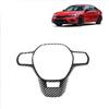 For Honda Civic 2022 11th Carbon Fiber Inner Steering Wheel Decor Cover Trim