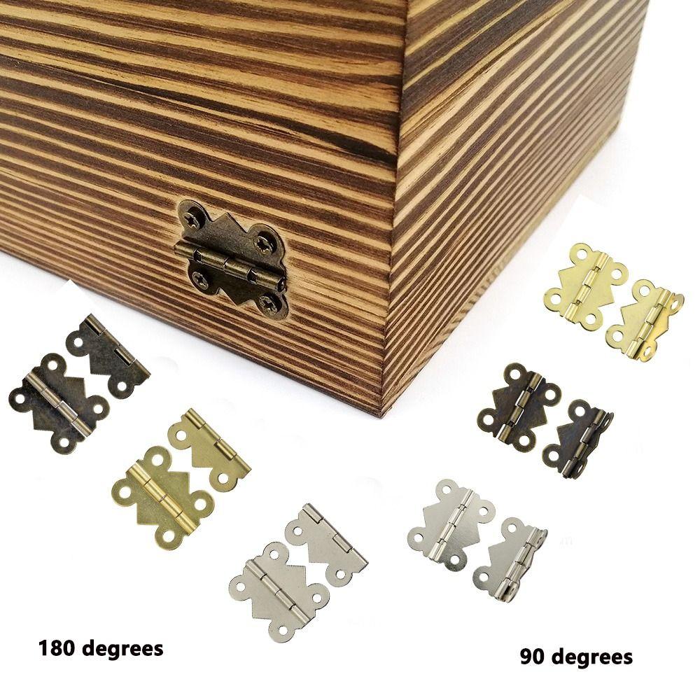 10Pcs Antique Cabinet Butterfly Hinge Decorative Butterfly Door Hinge Jewellery Box Hinge  Furniture