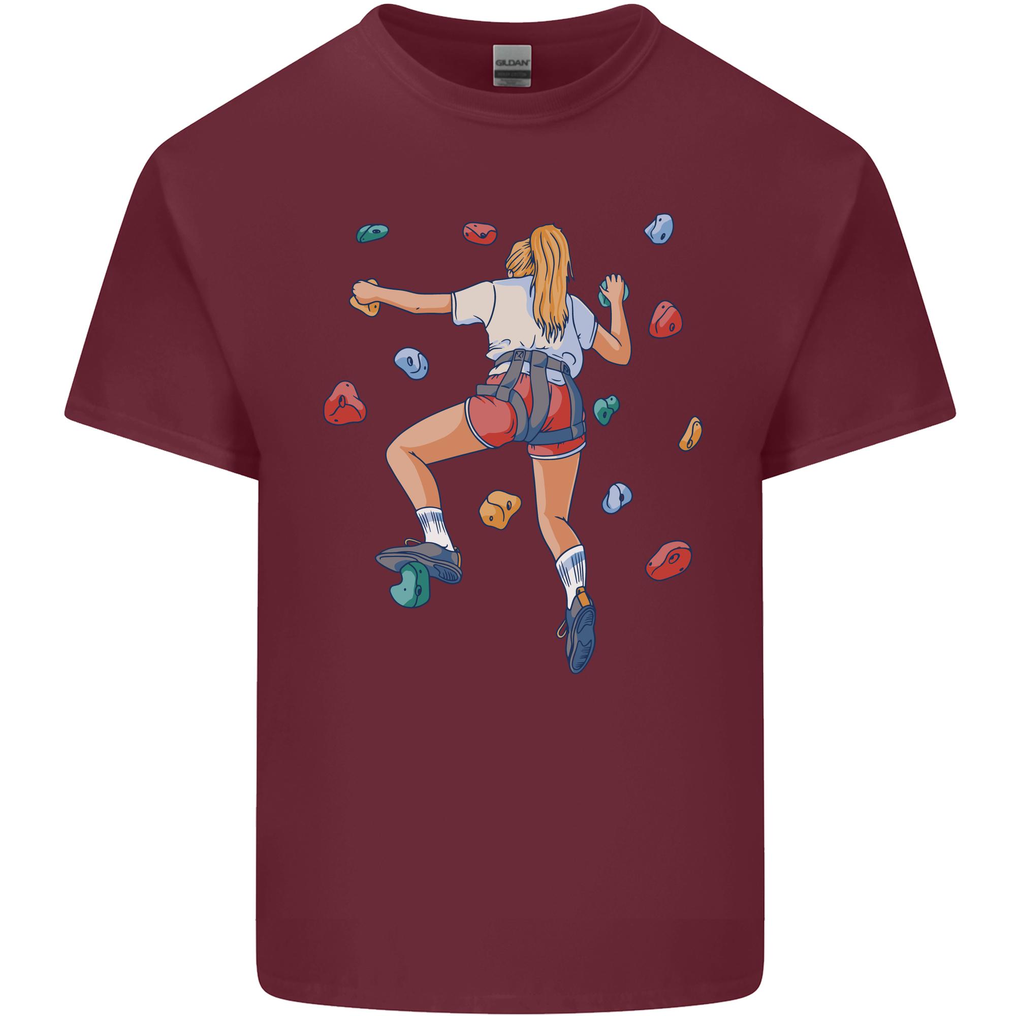 Female Rock Climber Climbing Wall Unisexs Light Cotton TShirt S