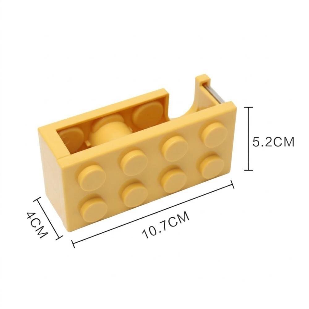 Small Size Tape Cutter Polymer Building Block Tape Dispenser Tape Dispenser  Office Workspace