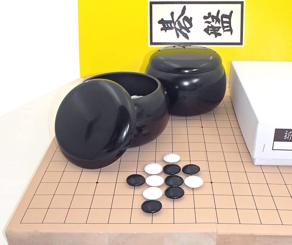 Go board de introdução Go para Shin Katsura 7 dobrável Shinsei Ume 8 mm e P Go Kurodai set, dan, Não. borda, (aprox.. Grosso)