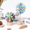 ZK20 Wooden Spiral Lollipop Toys Spin Magic Wand Stress Relief Fibonacci Sequence Fidget Toy for Adults Kids Antistress Gift