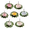 Keramik Lotus Räucherstäbchenhalter Dekoratives Seerosenblütenblatt Basis Räuchergefäß Yoga Meditation Tempel Home Office Ornament