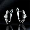 Wedding Jewelry Fashion Delicate Flower 925 Sterling Silver Clip Earrings For Women Girls Anniversary Gifts Fine Jewelry