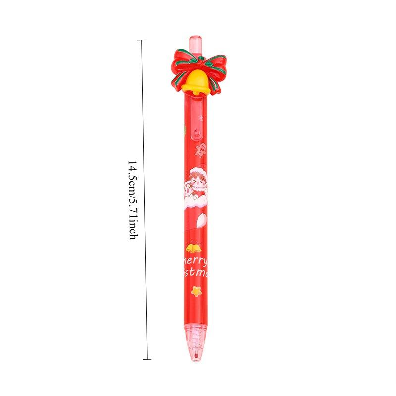 36 Pcs with Box New Christmas Resin Patch Push Gel Pen ST Head Neutral Pen Good Looking Holiday Gift Pen Student Prize Gift Writing Tools Holiday Gift
