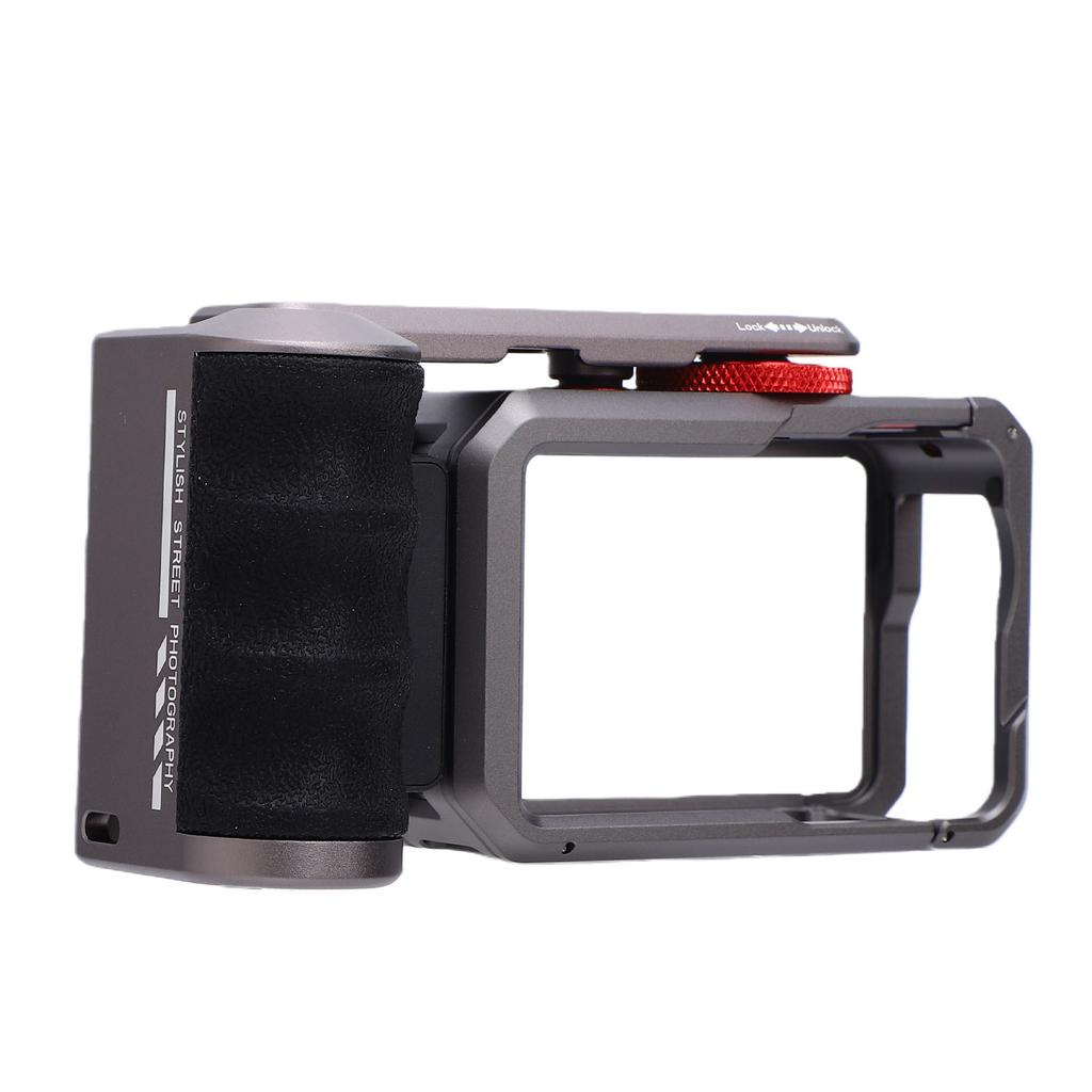 Camera Grip Holder Set Fit for DJI Osmo Action 6 Metal Action Camera Protective Frame with Shutter Key Screen Sunshade
