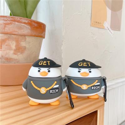 3D Get Rich Duck Protective Shockproof Earphone Silicone Cover For Airpods Pro 2/Airpods Pro/Airpods 1/2/3 Case Girls Women