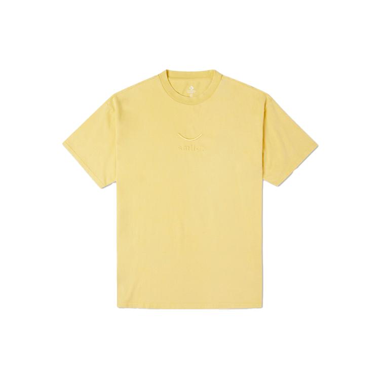 Converse T Shirts Men's Yellow Crew Neck Moderate Straight Fit 10020930-A06