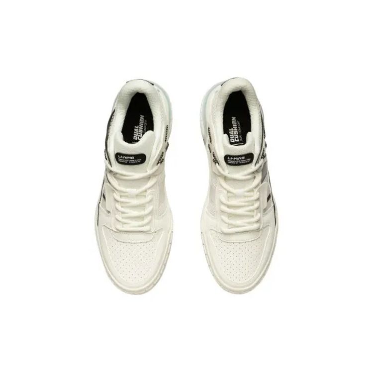Li-Ning Comfortable Slip-Resistant Durable Lightweight Low-Top Skate Shoes Men Sneaker White Black AGCR191-1