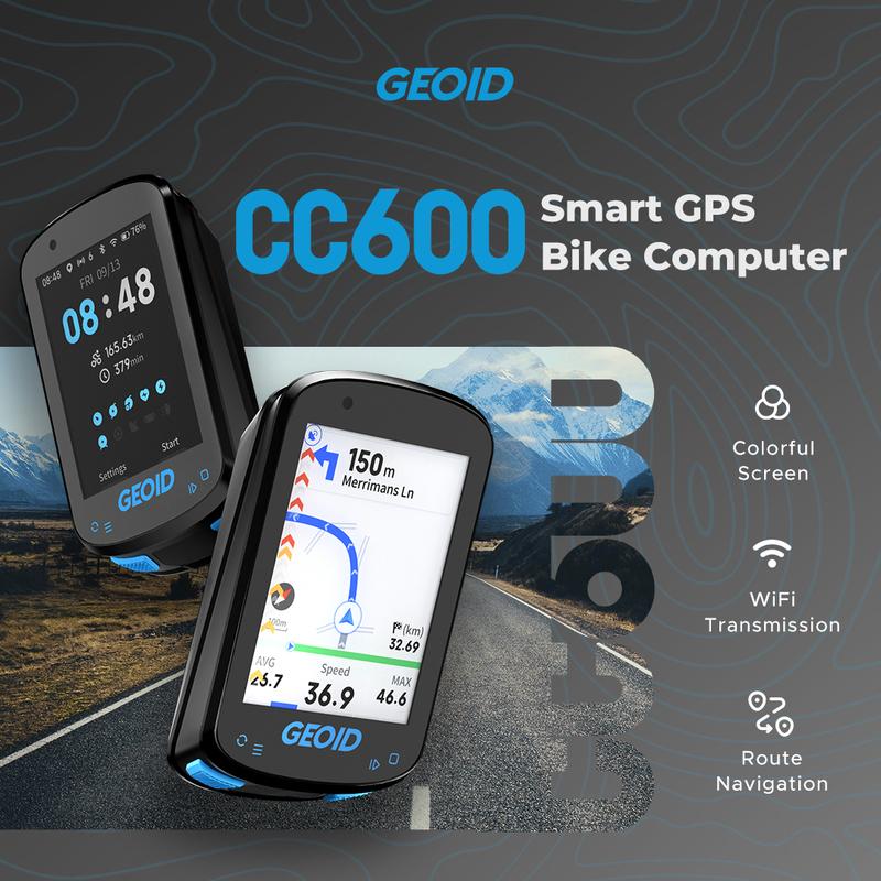 GEOID CC600 Navigazione Percorso GPS per Bicicletta Computer 11 Lingue Ciclocomputer Wireless WIFI Automatico ANT+ Odometro