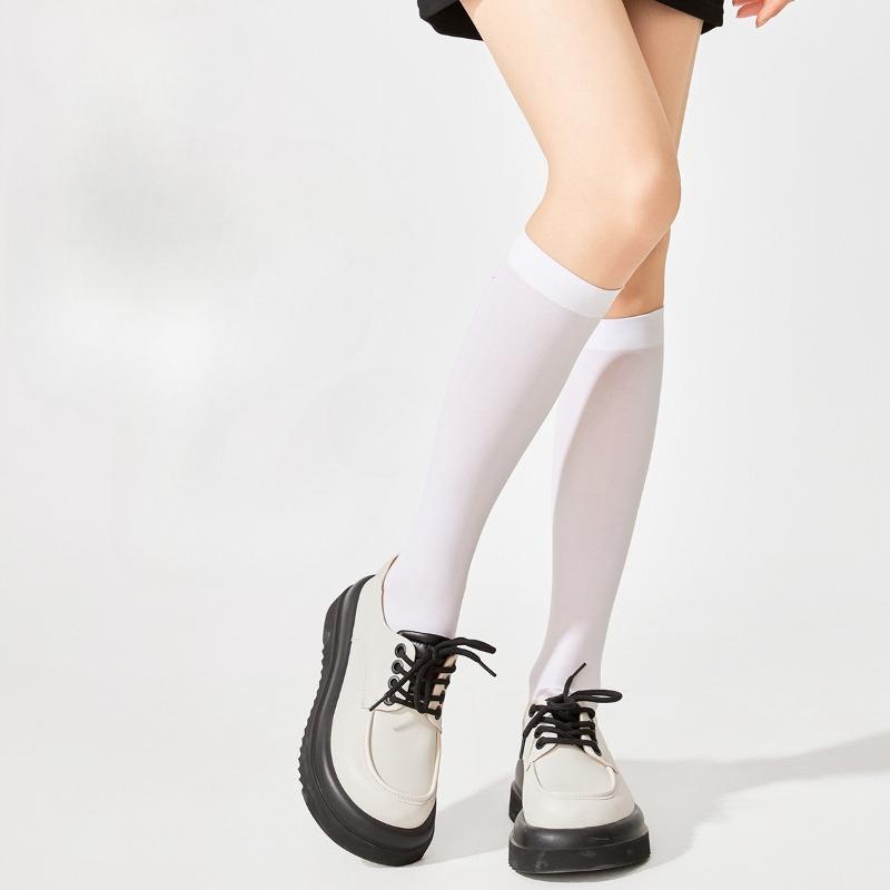 Summer Thin Knee-high Thigh-high Socks for Women, Slimming, School-style Leg Beauty Socks, Elastic Socks