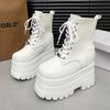 Fashion Women 13cm,17cm Platform Boots Casual Outdoor Shoes Chunky Simple Design Ankle Boots Cool Nightclub Party Cosplay Shoes 35-43