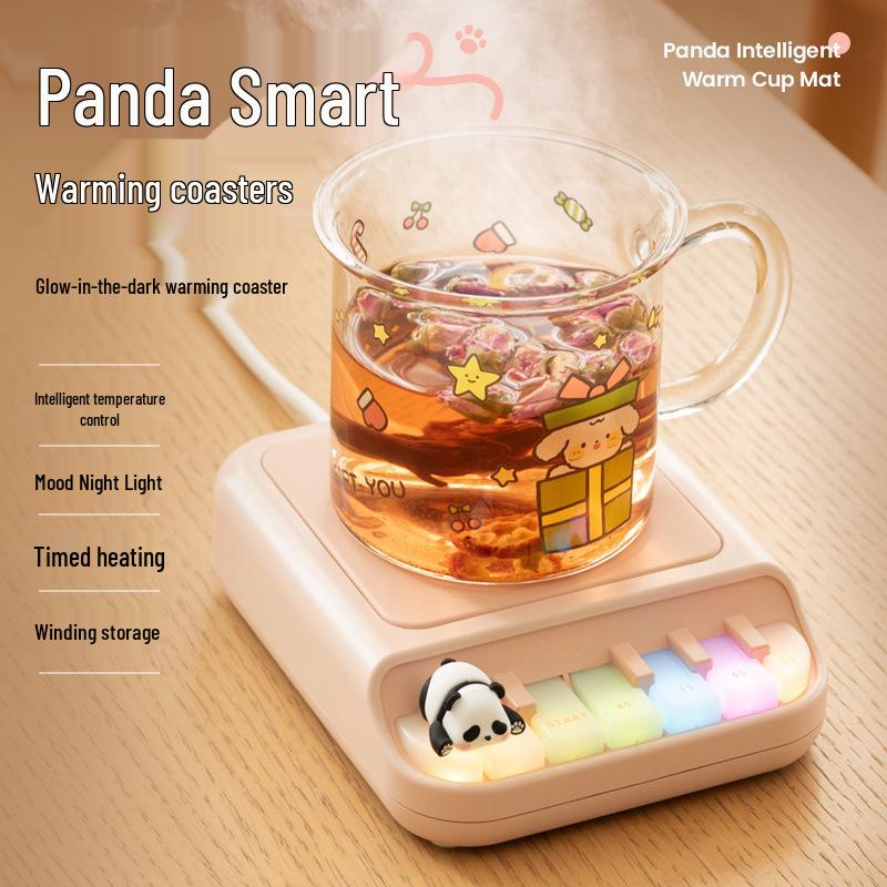Square Glass Cup with Straw, Large Capacity, High-Temperature Resistant, Office Handle Standard (220V) белый
