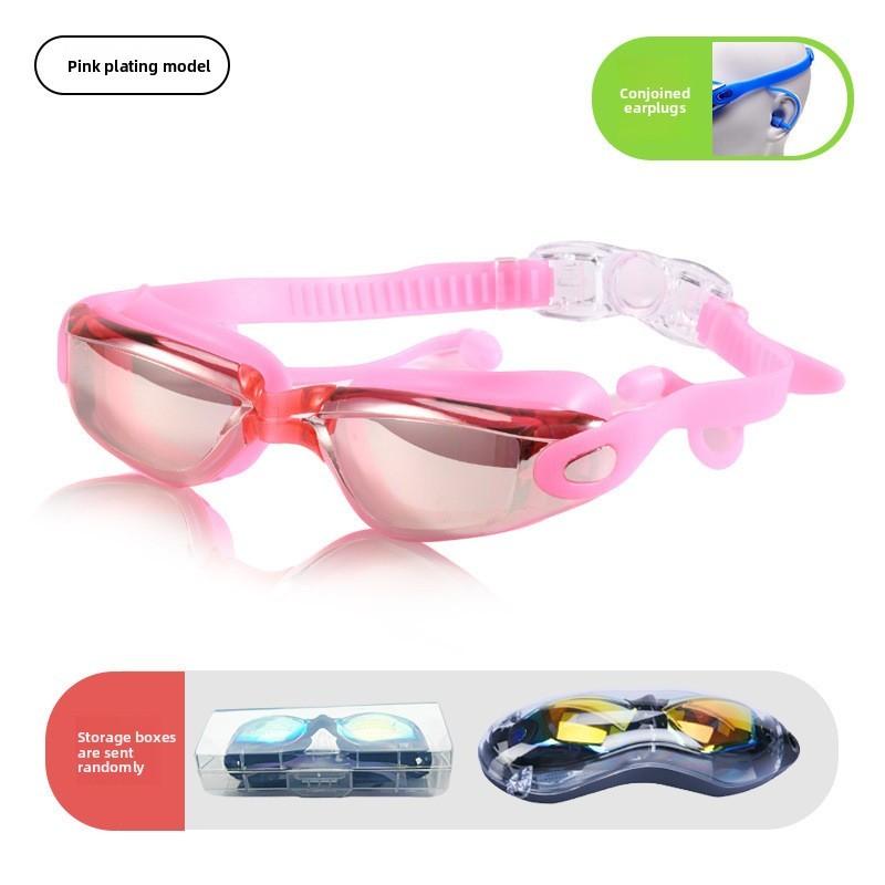 

Adult Swimming Goggles With Antifog Uv Protection For Water Sports And Training розовый
