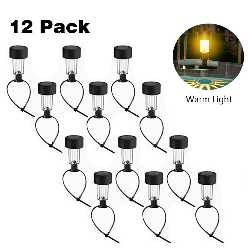 6/12 Pack Solar Pool Lights, Waterproof LED Ambient Lighting for Fence, Garden, Patio, Pathway, Porch, Decorative Outdoor Lamp