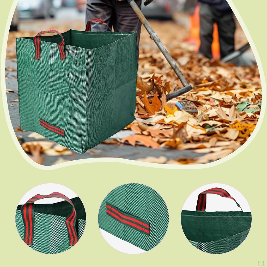 Lawn Garden Bag Leaf Reusable Storage Container with Handles for Debris Leaves