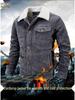 Men's Plus Size Fleece-Lined Corduroy Cotton Jacket - Casual and Loose Fit