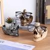 Anti-slip Skull Glasses Holder Creative Skull Resin Sculpture Glasses Display Stand  Living Room