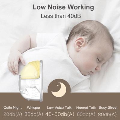 2pcs Invisible Wearable Breast Pump Portable Hands Free Electric Breast Pump 2 Modes 9 Suction Low