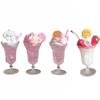 1Pcs Miniature Dollhouse Food Pink Ice Cream Cup Drink Model Toy For Doll Accessories Doll House Decoration Kids Gift