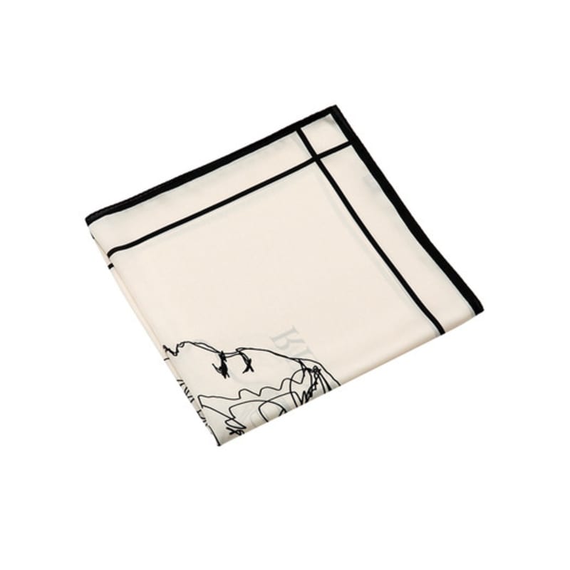 RECLOW RECLOW LAND Signature Drawing LOGO Scarf White